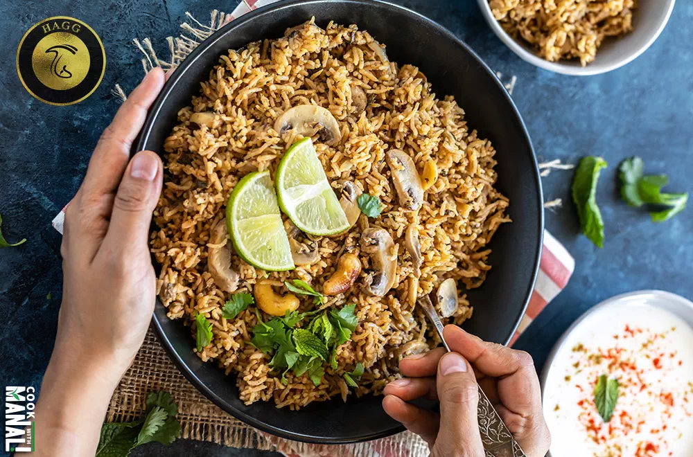 دستور پخت قارچ پلوی هندی