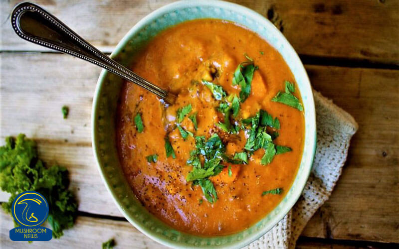آموزش آشپزی با قارچ - دستور پخت سوپ سبزیجات با قارچ