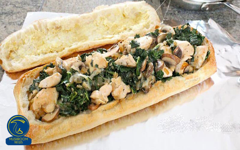 آموزش آشپزی با قارچ - طرز تهیه ساندویچ لبنانی با قارچ - غذای گیاهی