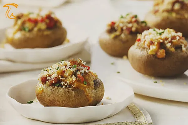 آموزش آشپزی با قارچ - قارچ تنوری - غذای گیاهی طرز تهیه قارچ در فر