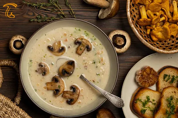 روش پخت انواع سوپ‌قارچ خامه‌ای