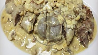آموزش آشپزی با قارچ - خوراک زبان گوساله با سس قارچ