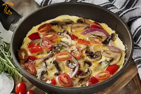 املت گوجه فرنگی و قارچ