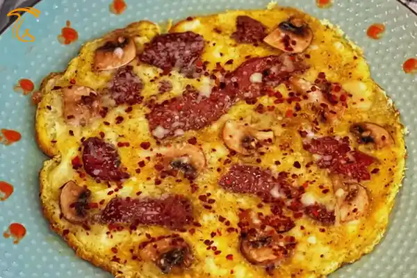 املت بیکن و قارچ