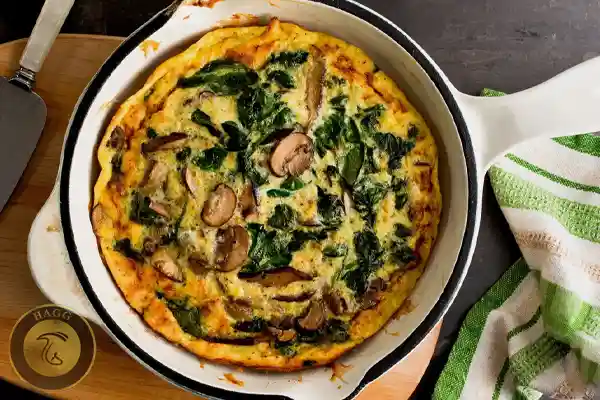 طرز تهیه املت قارچ و اسفناج