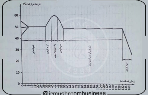 نمودار دمای کمپوست در فاز دو