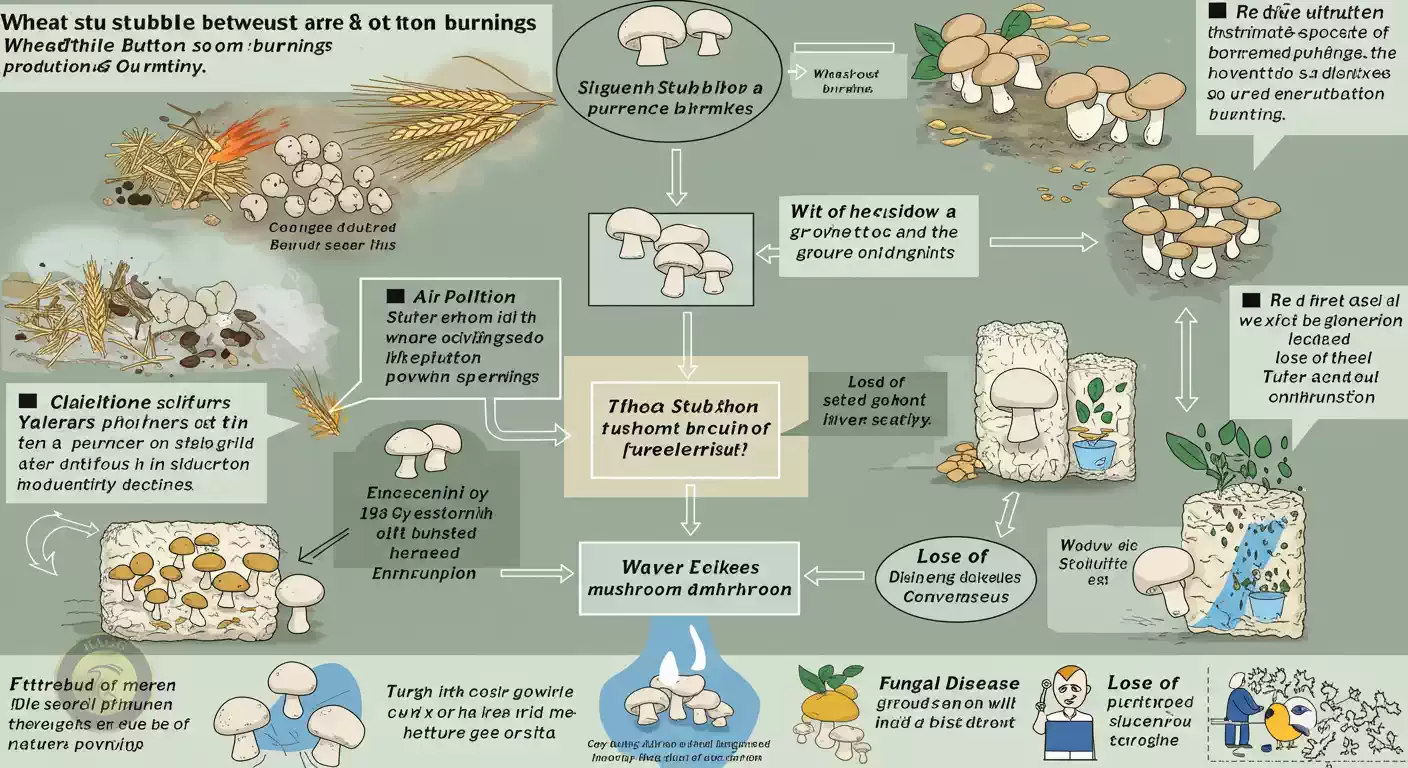عکس مربوط به دلایل افت تولید قارچ در کشور از نظر انجمن است