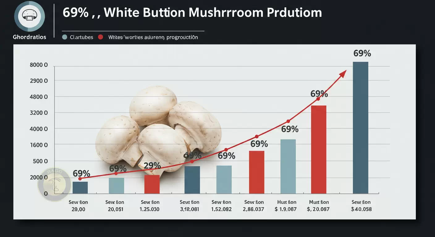 عکس مربوط به جهش ۶۹ درصدی تولید قارچ است