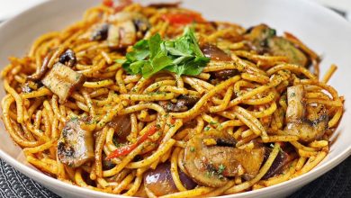 آموزش آشپزی: اسپاگتی تند با قارچ و سیر
