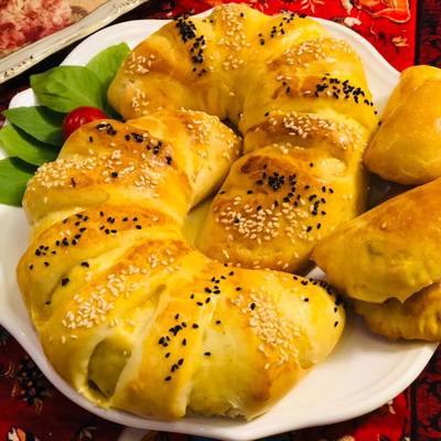 آموزش آشپزی: پیراشکی مرغ و قارچ و سیب زمینی 
