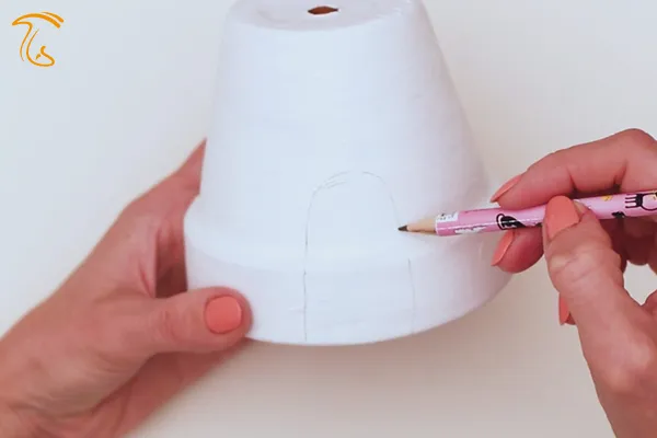 کاردستی با گلدون ساده