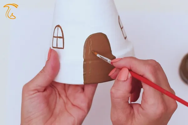 نقاشی درب کلبه قارچی