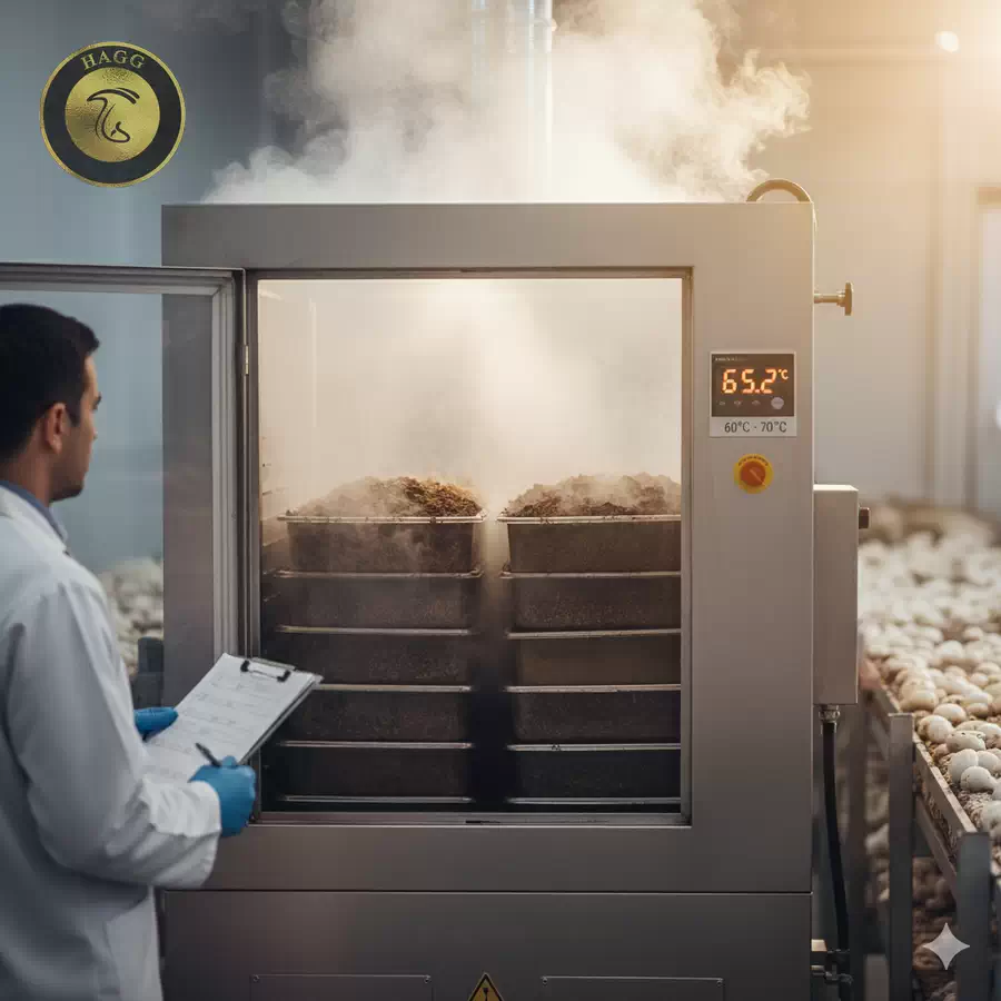 پاستوریزاسیون خاک پوششی قارچ