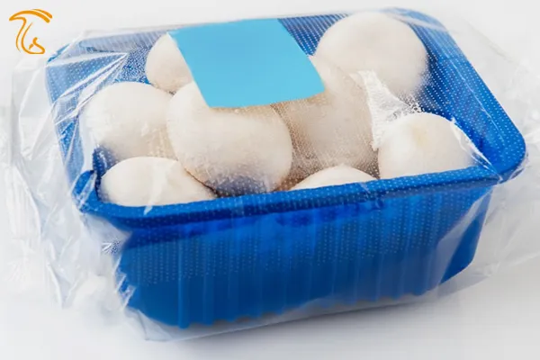 قارچ‌های بسته‌بندی شده با پلاستیک میکرو سوراخ‌دار،