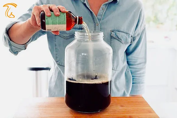 اضافه کردن محلول کامبوجا (طرز تهیه کامبوجا و چای کومبوچا)