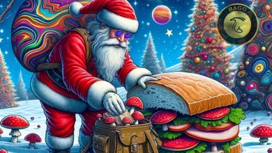 منشأ بابانوئل و مراسم کریسمس، قارچ توهم زا آمانیتا موسکاریا میباشد یعنی در واقع بابانوئل ساقی مجیک ماشروم بوده