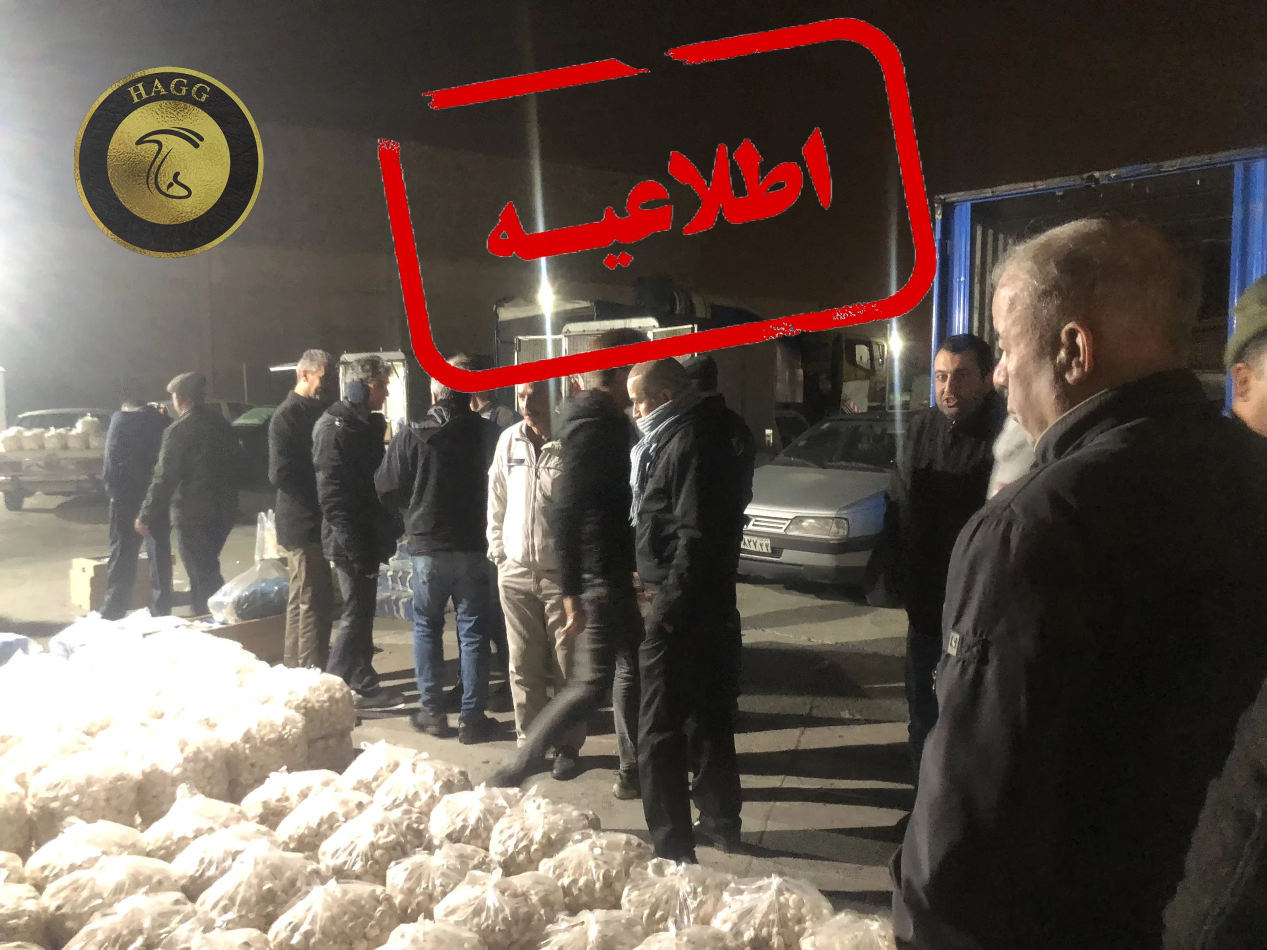 جمع آوری بار مازاد قارچ در بازار
