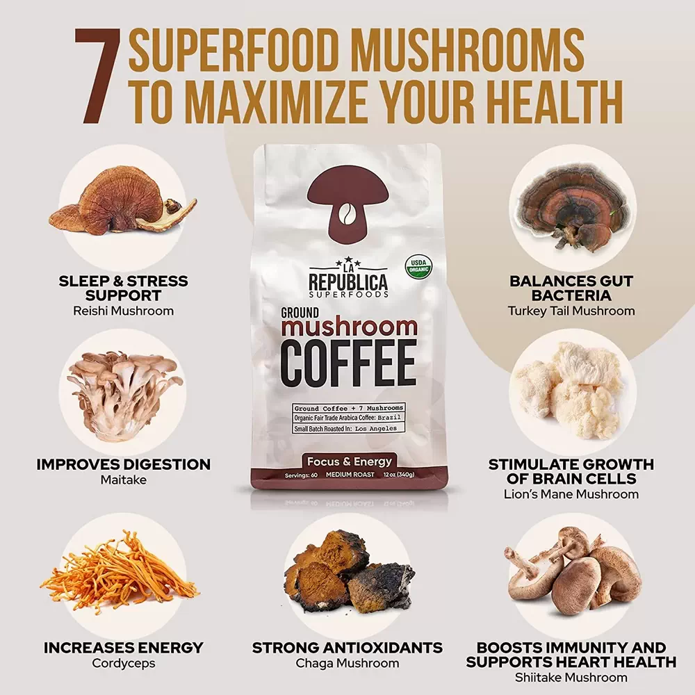 قهوه قارچ میکس شامل عصاره چندین قارچ دارویی