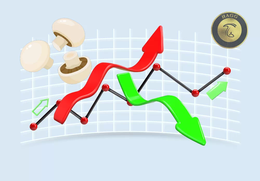 نمودار تغییرات و میانگین قیمت قارچ