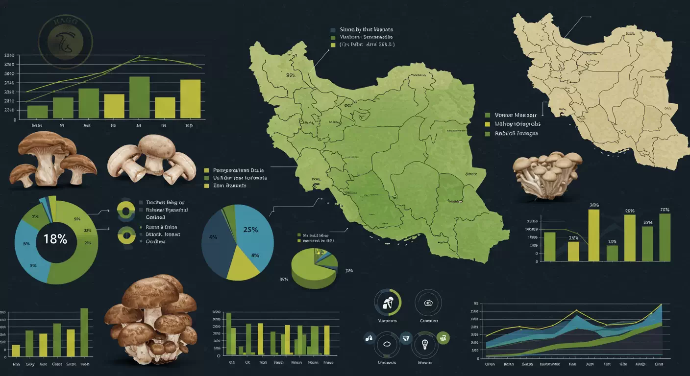 عکس مربوط به آمار توزیع روزانه قارچ در کشور است