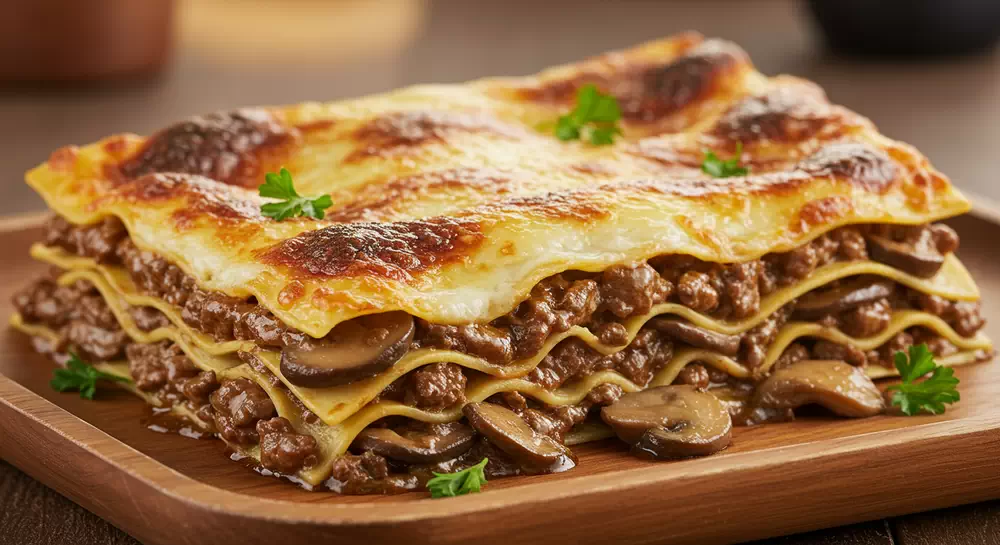 طرز تهیه لازانیا با سویا و قارچ
