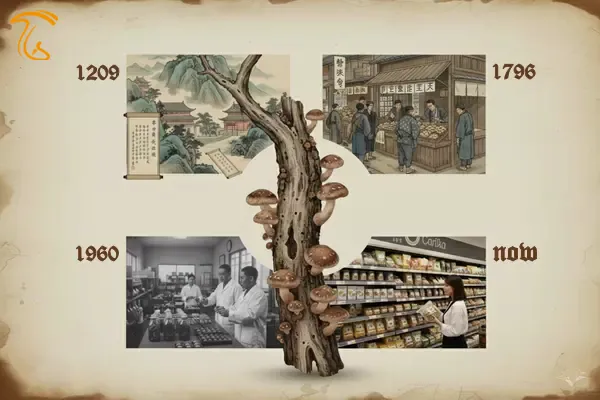 خلاصه ای از تاریخچه قارچ شیتاکه در جهان