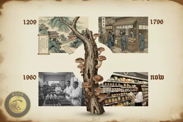 خلاصه ای از تاریخچه قارچ شیتاکه در جهان