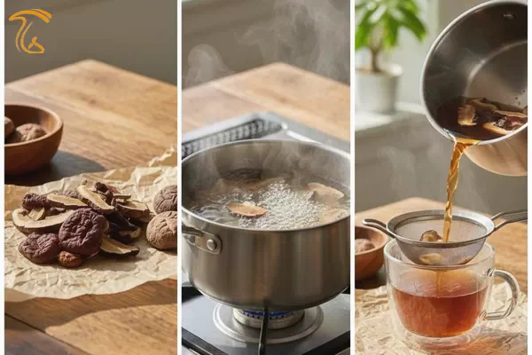 طرز تهیه دمنوش یا چای قارچ