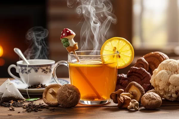 دمنوش یا چای قارچ