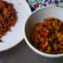 طرز تهیه خورش قارچ و بادمجان بدون گوشت بسیار ساده