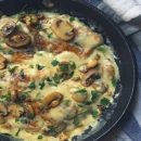 آموزش آشپزی با قارچ - طرز تهیه خوراک مرغ خامه ای و قارچ