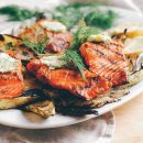 آموزش آشپزی با قارچ - طرز تهیه خوراک ماهی سالمون و قارچ - غذای دریایی