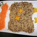 آموزش آشپزی با قارچ - طرز تهیه خوراک رشته با قارچ