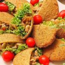 خوراک جیب تاجر با قارچ