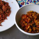 طرز تهیه خورش قارچ و بادمجان بدون گوشت بسیار ساده