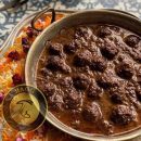 خورشت فسنجان قارچ و شیره کشمش