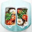 آموزش آشپزی: تخم مرغ با قارچ و گوجه
