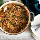 آموزش آشپزی با قارچ - ویدیوی طرز تهیه پلو قارچ - غذای گیاهی