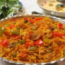آموزش آشپزی با قارچ - طرز تهیه نخود پلو با قارچ - غذای گیاهی