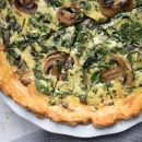 طرز تهیه کیش اسفناج و قارچ